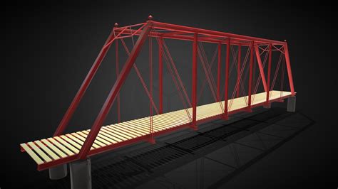truss bridge 3d model